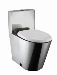 STAINLESS STEEL TOILET WITH COVER SEAT