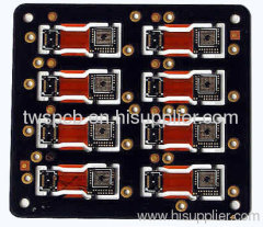 Immersion gold round printed circuit board with 4 panel