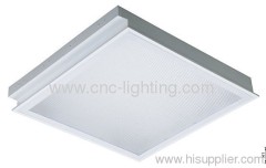 T8 Fluorescent Light Fixture with Grille, Grid & Reflector