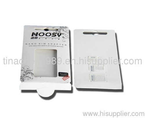 NOOSY 3 in 1 Nano SIM Adapter for iPhone5, nano sim adapter