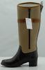 Size 37 Brown Knee Women Rain Boots ,With Kitten Heel Non-Slip