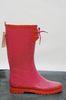 Dirty-resistant Women Red Rubber Half Rain Boots For Working