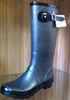 Size38 / 40 Women Knee Rain Boots With Buckle Cotton Lining