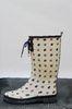 Size 46 Durable Hospital Rubber Printed Rain Boots With Lace Up