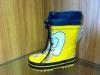 Wear-resistant Cold Yellow Children Printed Rain Boots For Winter