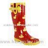 Cute Duck Red And Yellow Children Printed Rain Boots Size 21 / 22