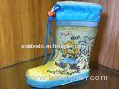 Size 34 Cute Tiger Rubber Printed Rain Boots With Cover Shoelace