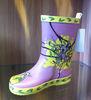 Water-proof Purple Summer Printed Rain Boots With Koala Cartoon