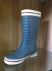 White Border Half Sailing / Fishing Rain Boots With Cotton Lining