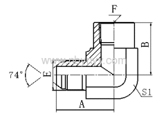 90° ELBOW JIC MALE 74° CONE / NPT FEMALE HYDRAULIC ADAPTER FITTING PIPE CONNECTER COUPLING