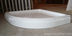 Acrylic shower tray with removable skirt