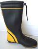 Customized Yellow And Black Fishing Rain Boots Rubber With Cover