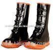 Non-Slip Orange And Black Industrial Rubber Boots For Men Spring