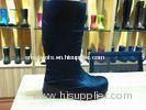 OEM / ODM Printing Knee Winter Black PU Boots For Agriculture