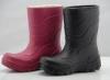 Size 34 Half Women PU Rain Boots With Lambs Wool Lining