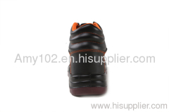 embossed leather safety shoe / black leather safety shoes for Industrial/Construction
