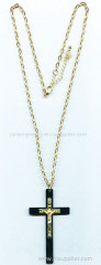cross plated chain necklace