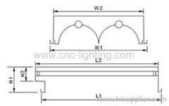 T8 recessed,Grille Light Fixture with louver and reflector