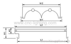 T8 recessed,Grille Light Fixture with louver and reflector