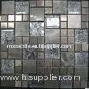 Stone Mixed Crystal Glass Mosaic Tile, Stainless Steel Matt Mosaic Wall Tiles