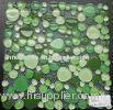 Green Mixed Pebble Crystal Glass Mosaic Tile For Bathroom Wall, Anti-Dust