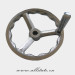 M10 double-spoked hand wheel with folded handle