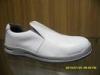 White Color Ankle Leather Safety Toe Work Shoes Wear-resistant
