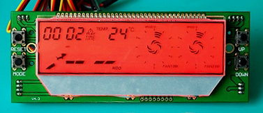 Fan Speed Indicator LCD Digital Adjusted manually Optical Bay Front Panel