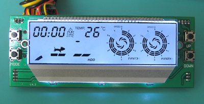 Fan Speed Indicator LCD Digital Adjusted manually Optical Bay Front Panel