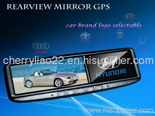 4.3 inch car GPS rearview mirror for toyota camry BMW previa crown corolla