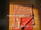 Autumn Orange Ladies Silk Pashmina Scarf Hand Printing