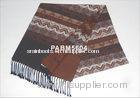 Fringes 100 % Silk Winter Woven Silk Scarf Customized Brand And Logo