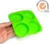 Fashion 4cups Silicone cake mold tray in Green Color