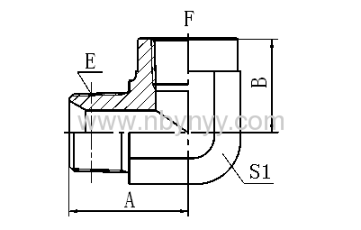 5N9 90°ELBOW NPT MALE / NPT FEMALE HYDRAULIC ADAPTER FITTINGS PIPE FITTING