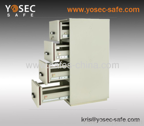 High security 4 drawer fireproof filing cabinets for storage office documents