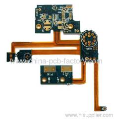 Gold plating rigid flexiable circuit board