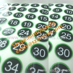 Custom Gloss Number Sticker Labels,Round Numbered Stickers,Numbered Stickers