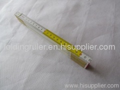 Customized Yellow and White Colour Birch wood Measure Ruler