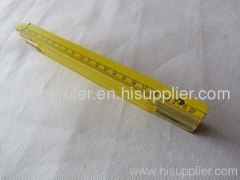yellow colour ruler wooden folding ruler Wooden folding measuring