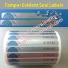 Custom Silver Tamper Evident Destructible Strip Seal Labels,Silver Security Seal Labels With Sequence Numbers