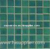 Decorative Glossy Green Glass Mosaics Tiles For Bathroom Dust-Proof