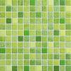 Green Mix Glazed Ceramic Mosaic Tiles 315x294 mm For Kitchen Wall