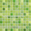 Green Mix Glazed Ceramic Mosaic Tiles 315x294 mm For Kitchen Wall