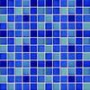 Blue / Green Glossy Ceramic Mosaic Tiles For Exterior Wall 23x23mm