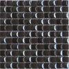 Black Glazed Ceramic Mosaic Tiles Wallpaper for Bathroom 303x303mm