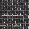 Black Glazed Ceramic Mosaic Tiles Wallpaper for Bathroom 303x303mm