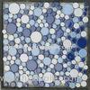 Bule Mixed Porcelain Ceramic Mosaic Tiles , Square Swimming Pool Mosaic Tiles