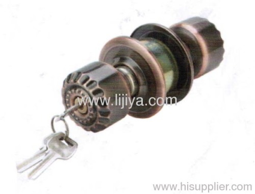 pin lock with tubular key/plastic locking knobs/round knob door lock/round knob lock
