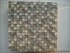 Glossy Strip Crystal Stone Glass Mosaic Tile , Rectangle Home Wall Tile