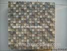 Glossy Strip Crystal Stone Glass Mosaic Tile , Rectangle Home Wall Tile